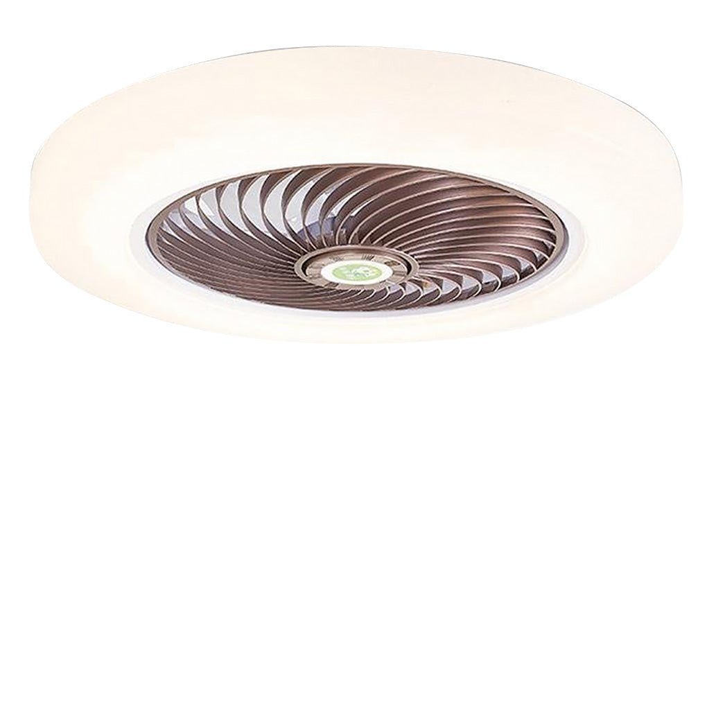 Modern Flush Mount Bladeless Enclosed LED Ceiling Fan