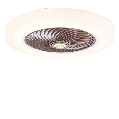 Modern Flush Mount Bladeless Enclosed LED Ceiling Fan