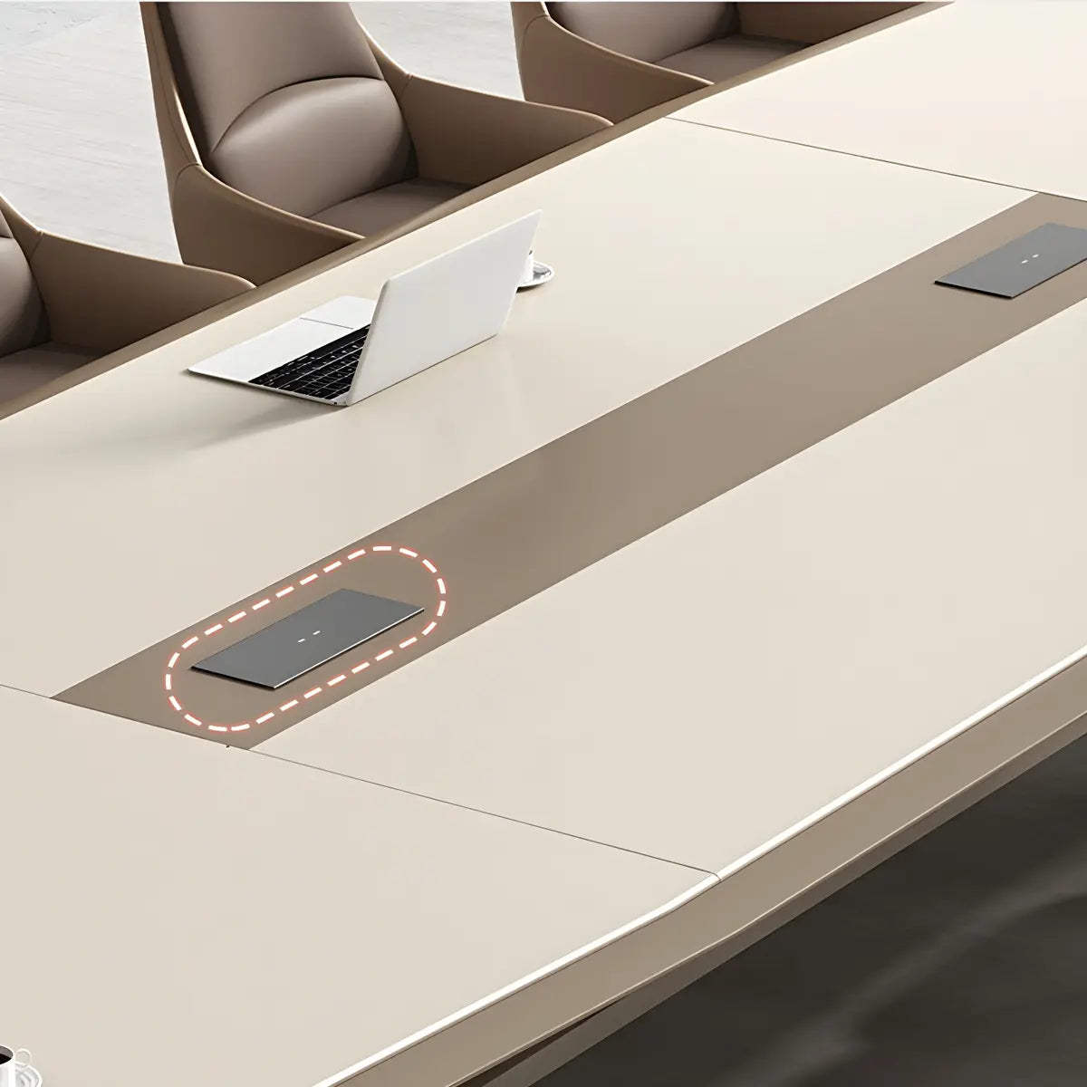 Large Rectangular Wood Office Conference Table for 12 — Without Chairs