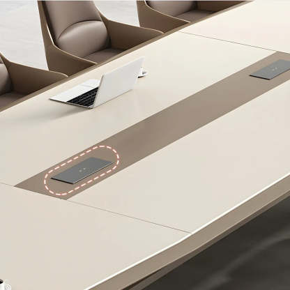Large Rectangular Wood Office Conference Table for 12 — Without Chairs