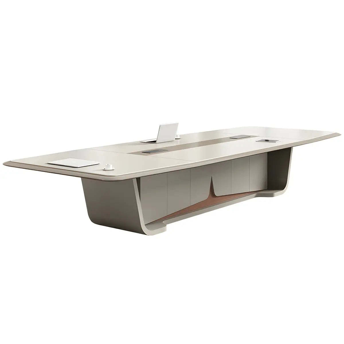 Large Rectangular Wood Office Conference Table for 12 — Without Chairs