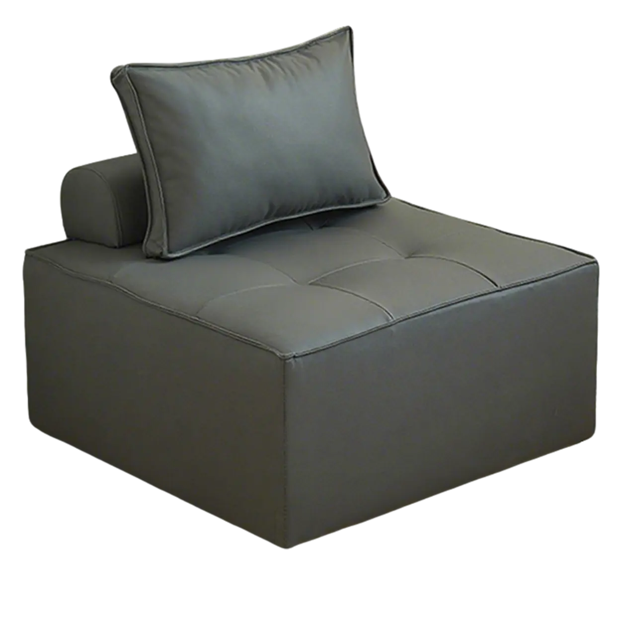 Lazy Modern White Tofu Block Square Accent Chair — Pink / Sherpa