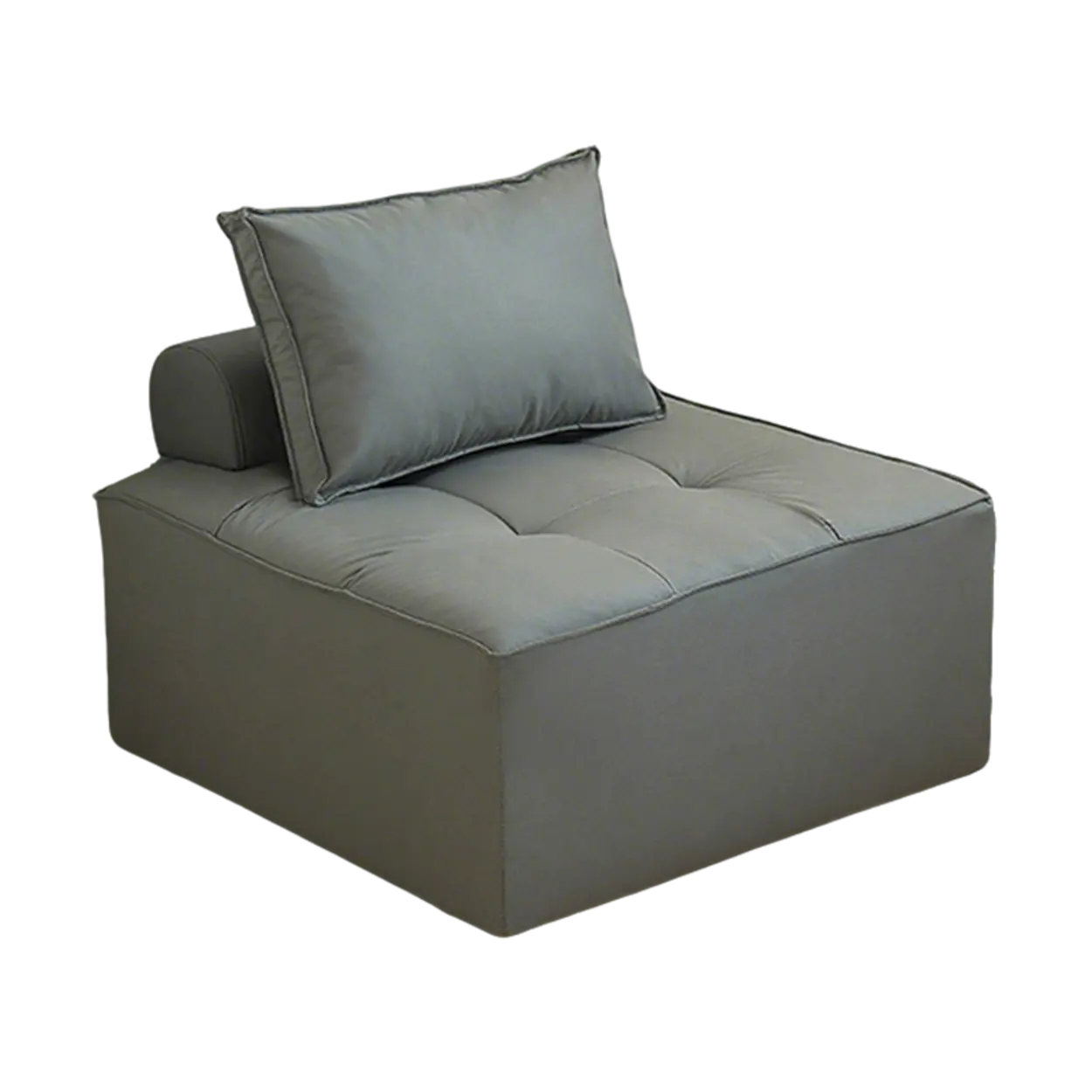 Lazy Modern White Tofu Block Square Accent Chair — Pink / Sherpa