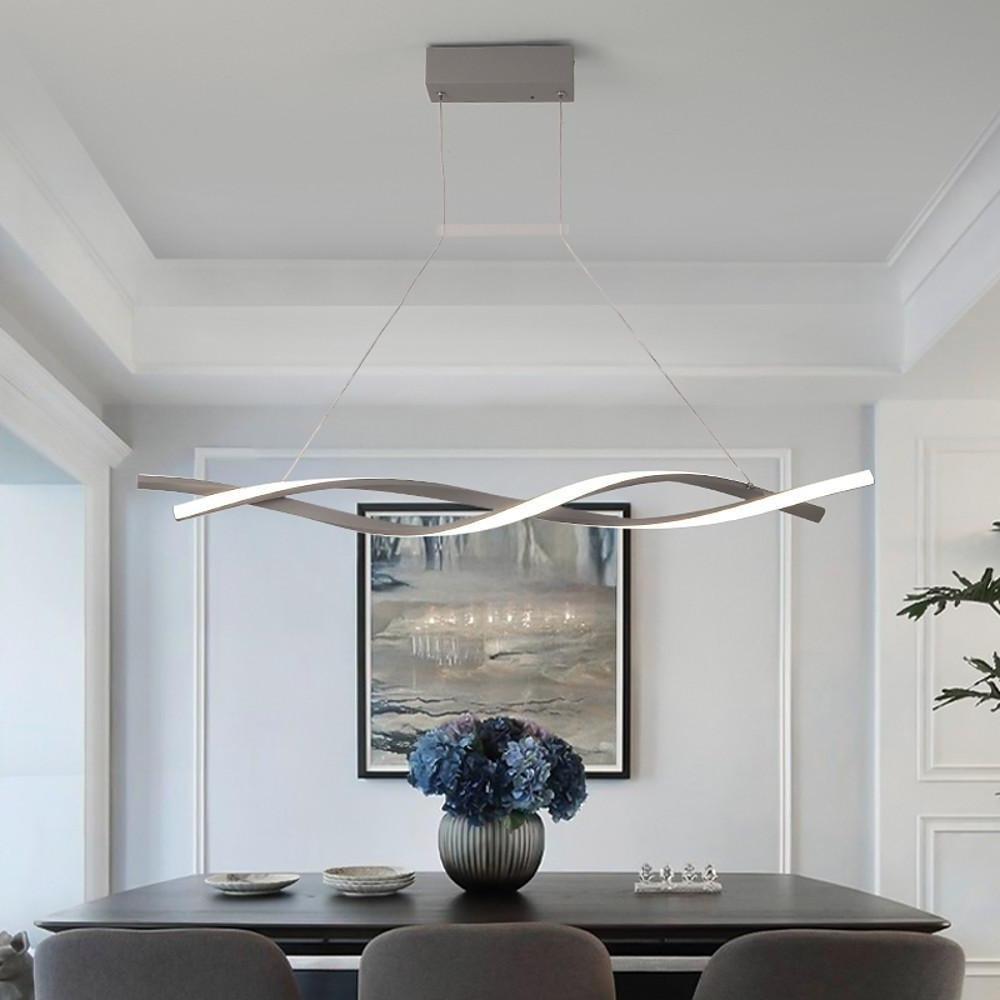 Interwoven Waves LED Modern Pendant Lighting Hanging Lamp Island Lights-Lighom