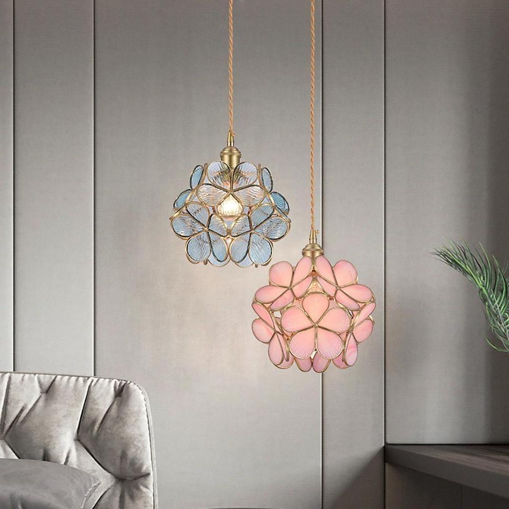 Ornate Copper Glass Pendant Lights Traditional Classic Pendant Lighting-Lighom