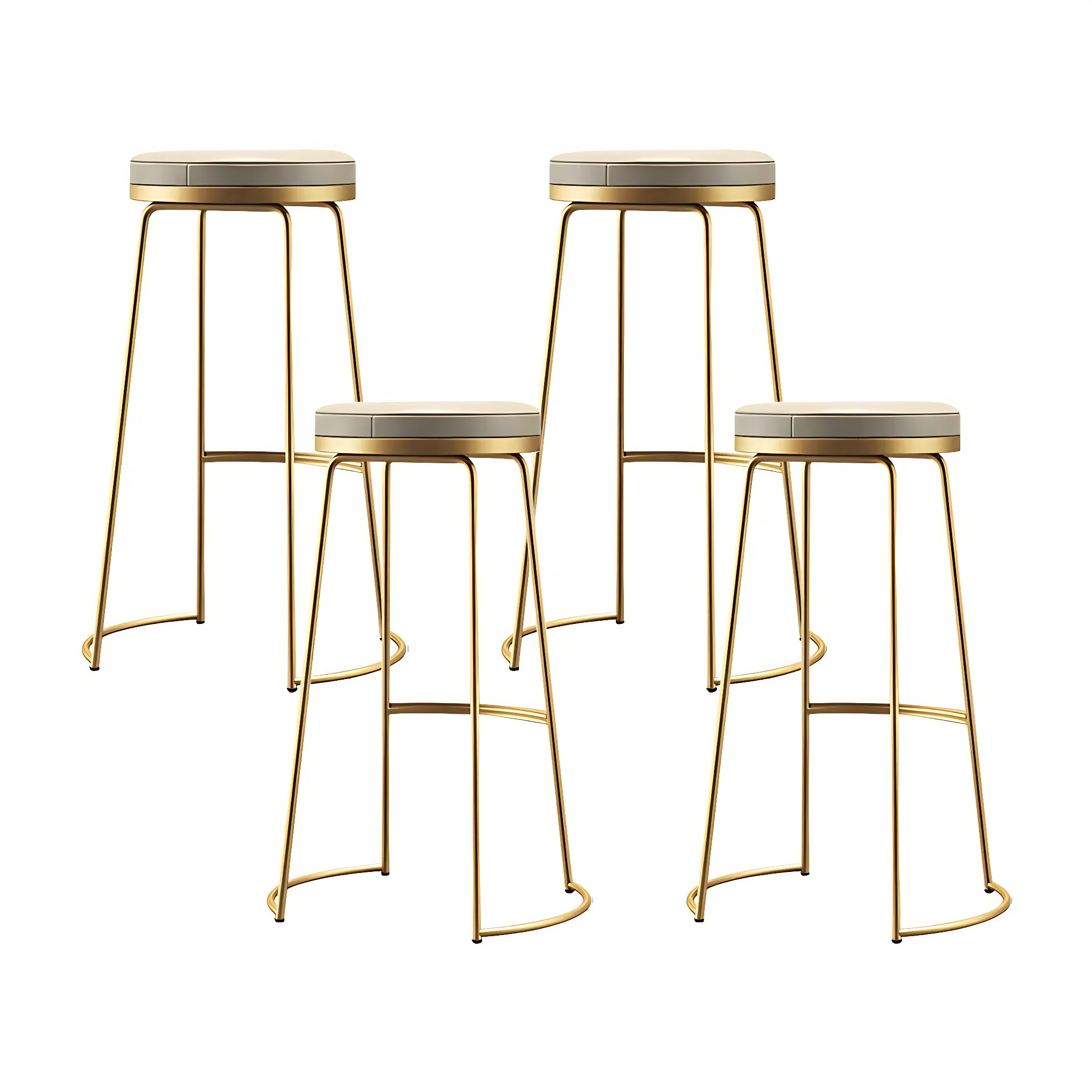 Leather Backless Sled Bar Stool