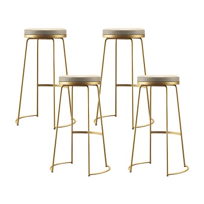 Leather Backless Sled Bar Stool