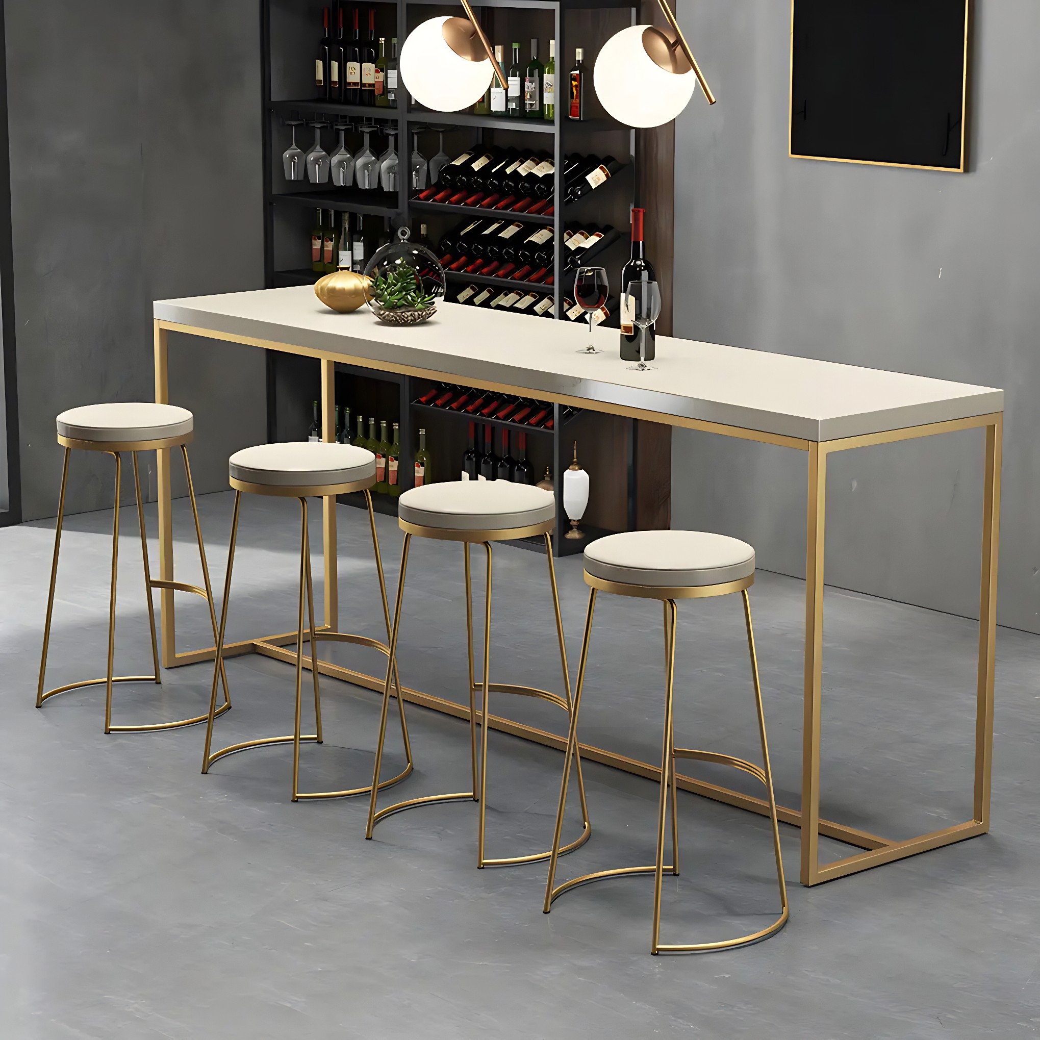 Leather Backless Sled Bar Stool