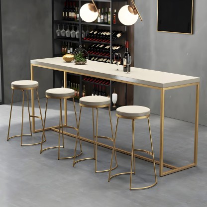 Leather Backless Sled Bar Stool