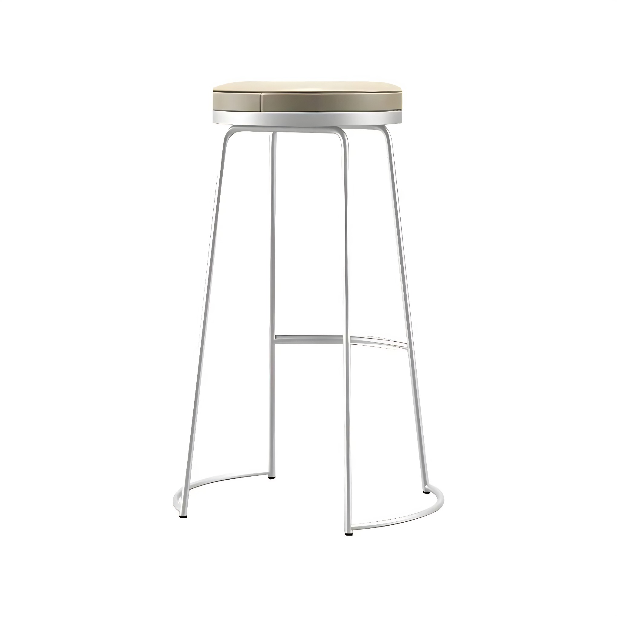 Leather Backless Sled Bar Stool