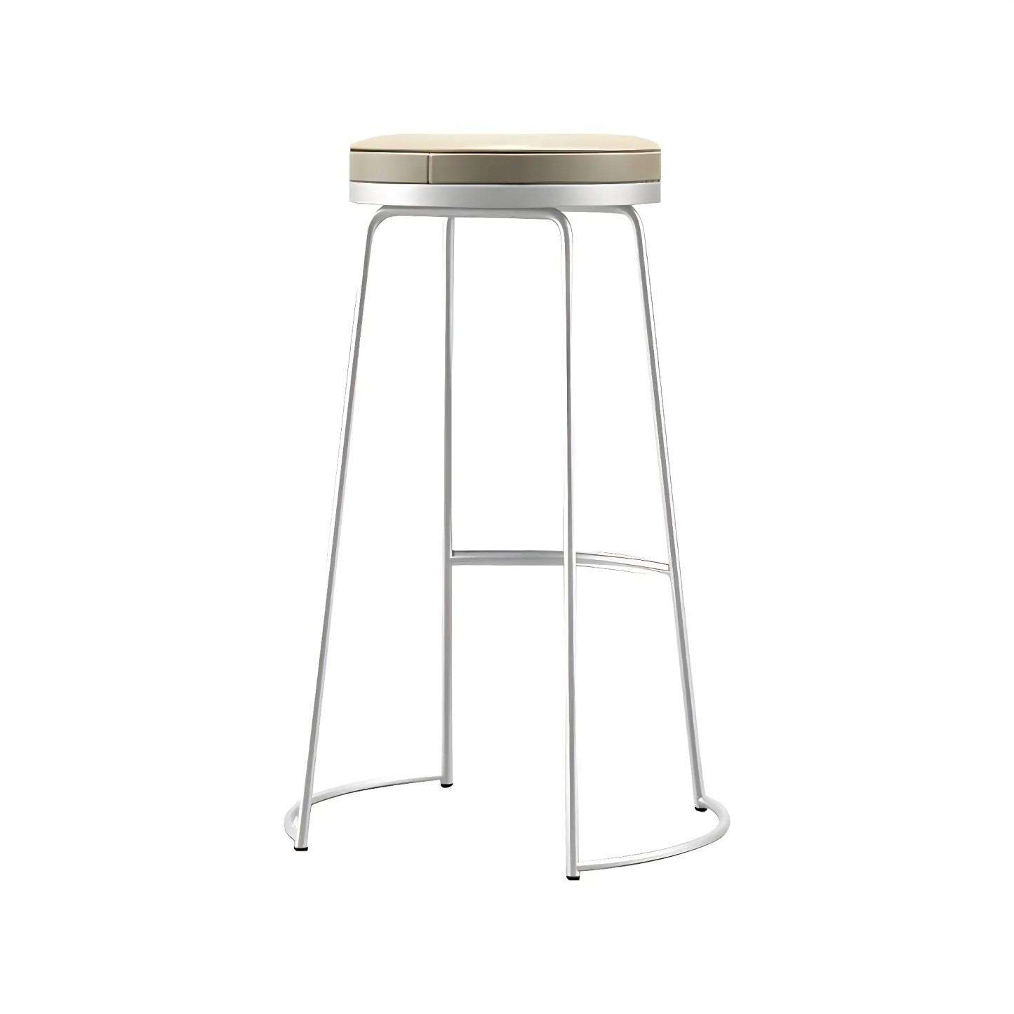 Leather Backless Sled Bar Stool