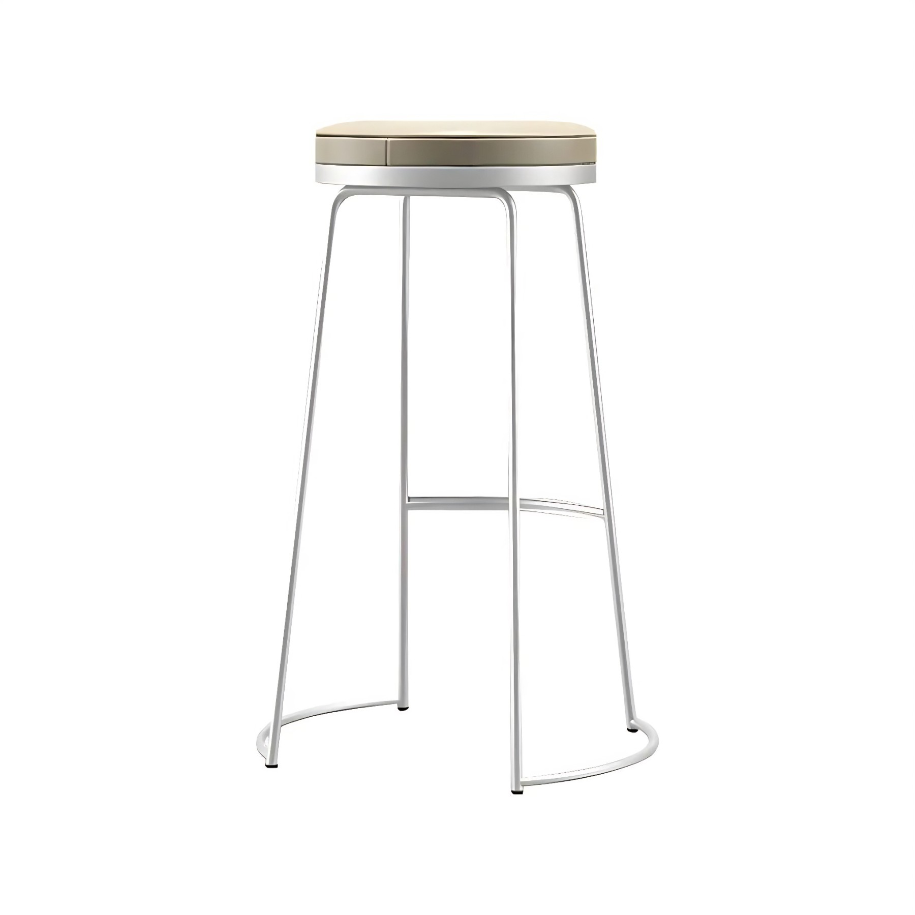 Leather Backless Sled Bar Stool