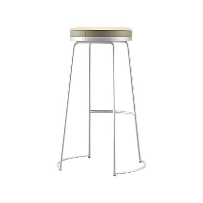 Leather Backless Sled Bar Stool
