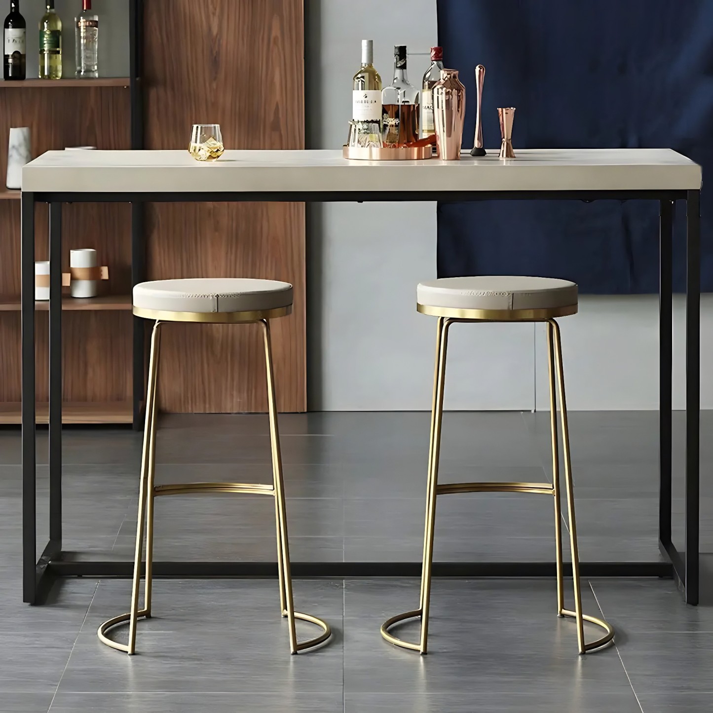 Leather Backless Sled Bar Stool