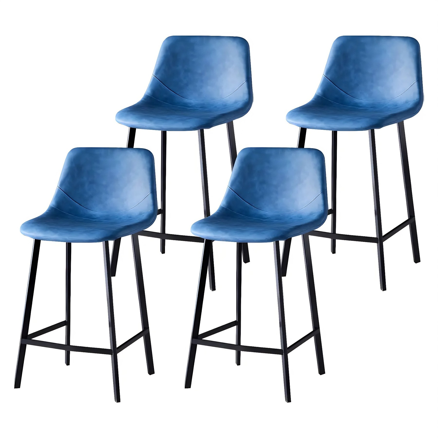 Leather Bucket Iron Bar Stool