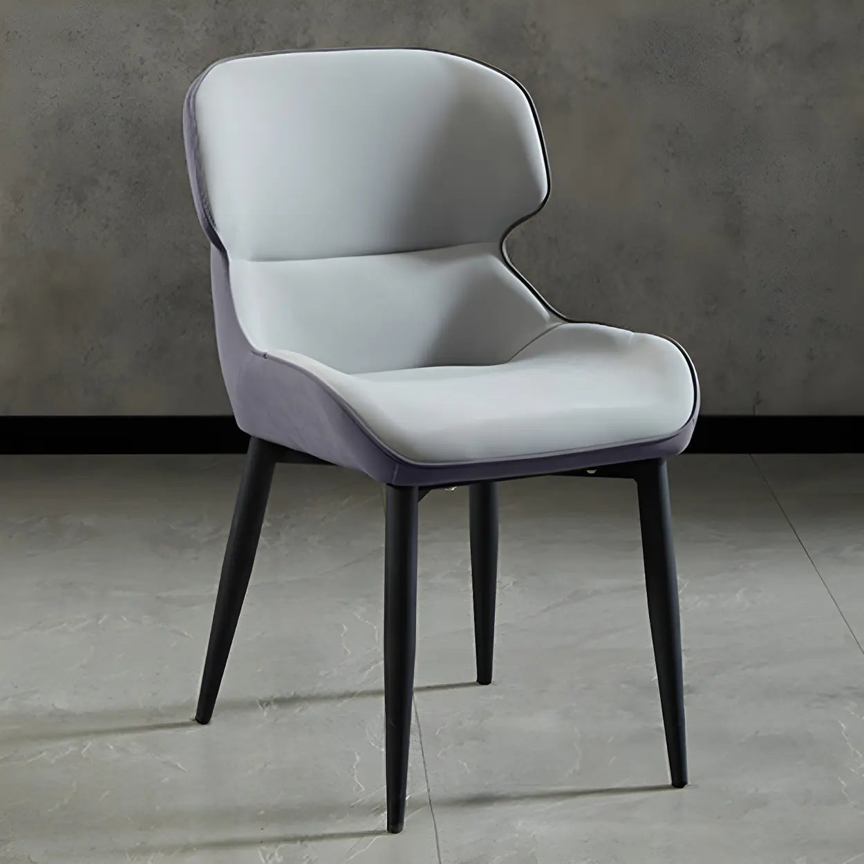 Lighom leather wingback legs gray office chairs in metal leather wood