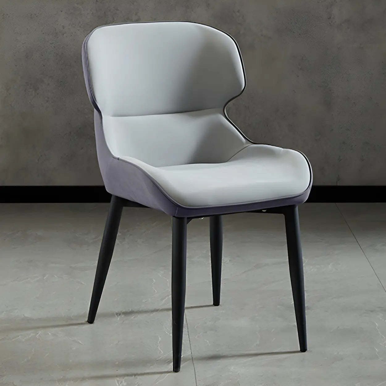 Lighom leather wingback legs gray office chairs in metal leather wood