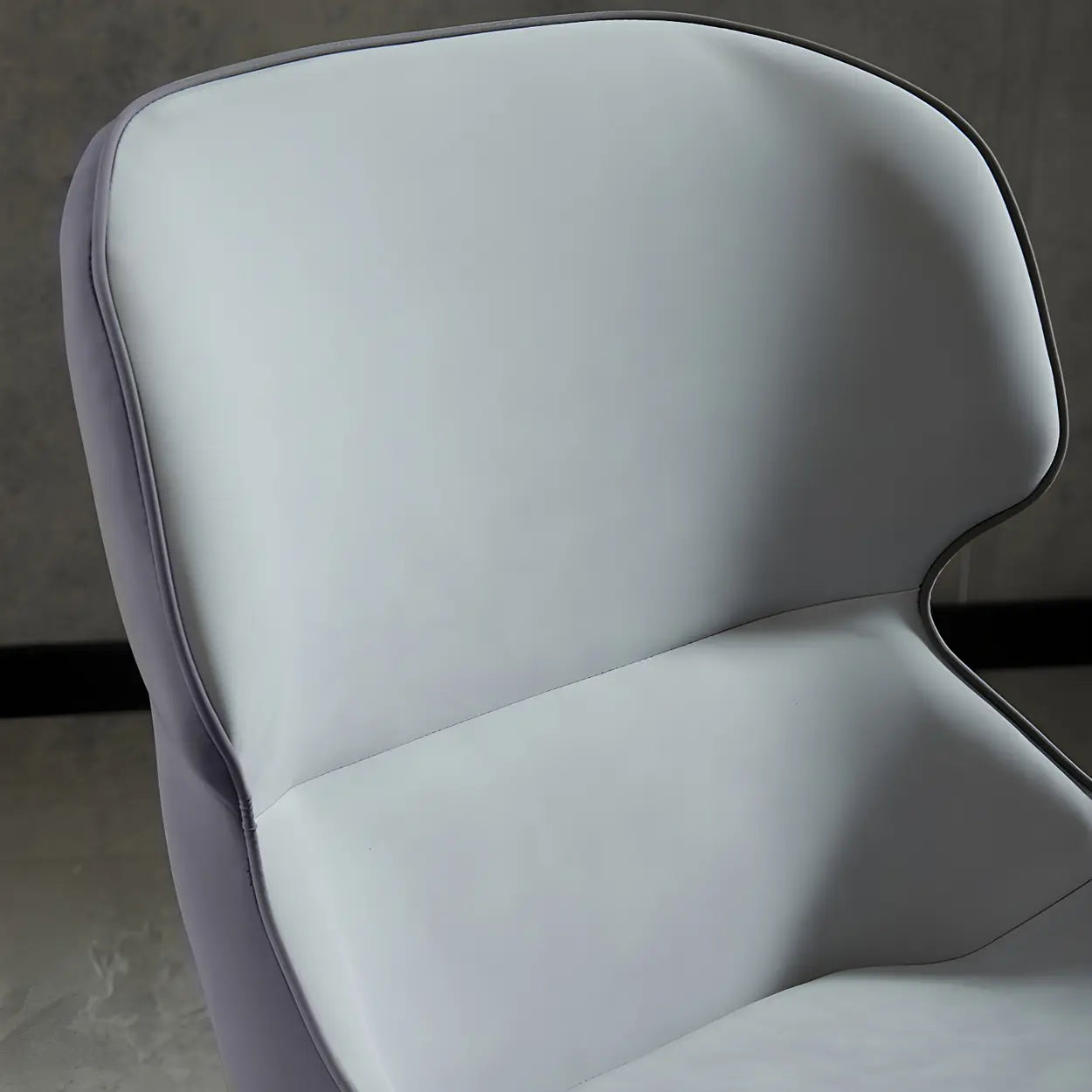 Leather Wingback Dining Chair with Metal Legs