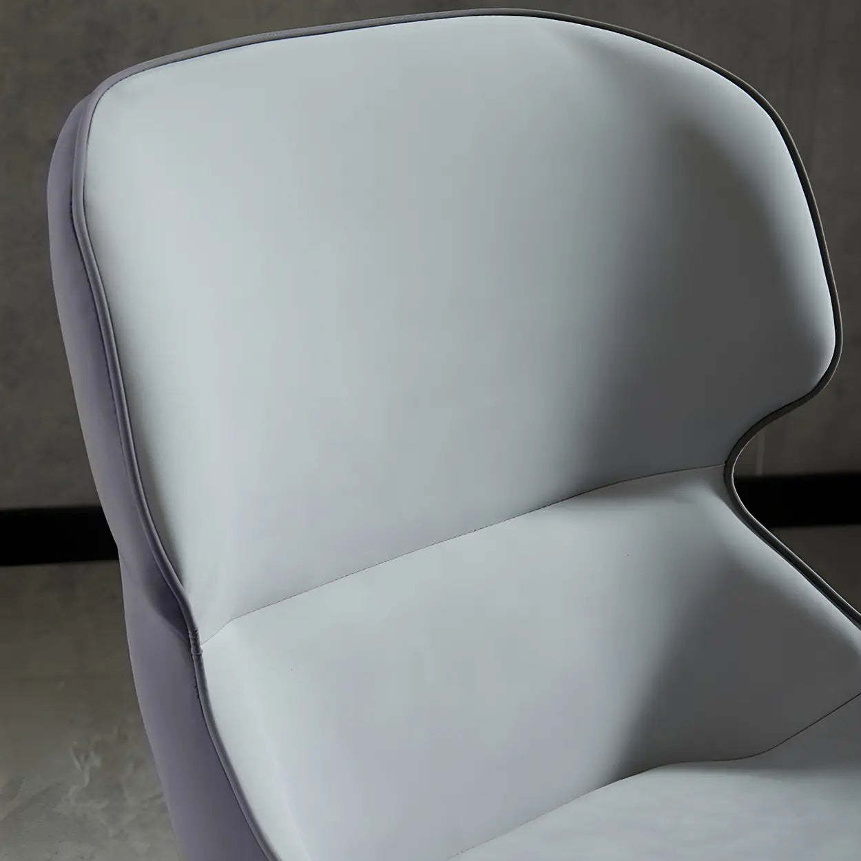 Leather Wingback Dining Chair with Metal Legs