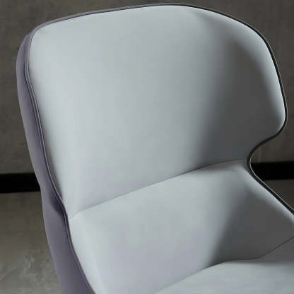 Leather Wingback Dining Chair with Metal Legs