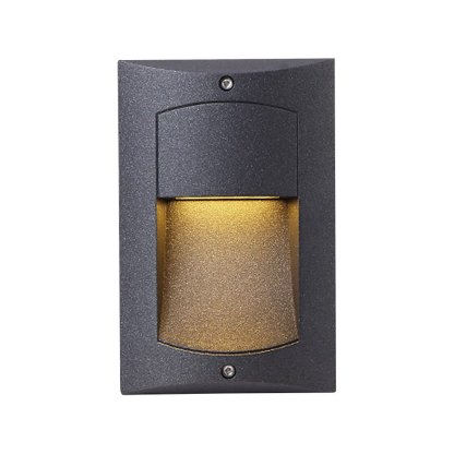 Rectangle Waterproof LED Black Modern Outdoor Step Lights Recessed Stair Sconces-Lighom