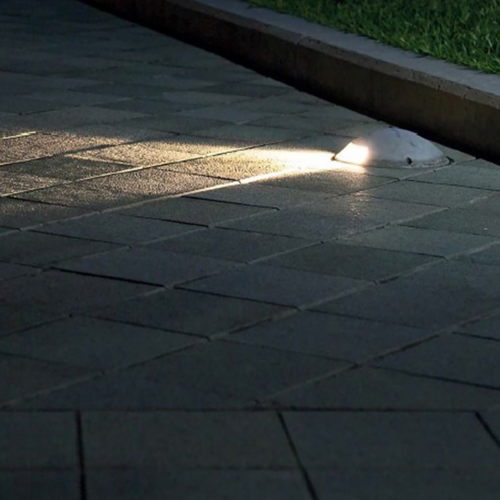 Round DC12V Modern Recessed LED Step Lights Waterproof Underground Garden Deck Lighting-Lighom