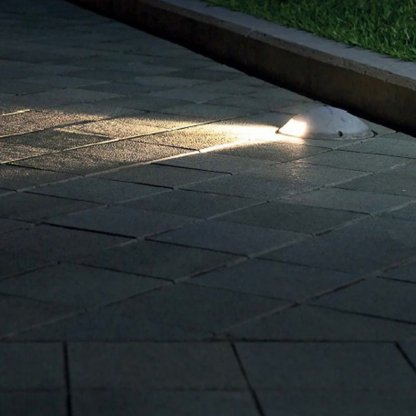 Round DC12V Modern Recessed LED Step Lights Waterproof Underground Garden Deck Lighting-Lighom