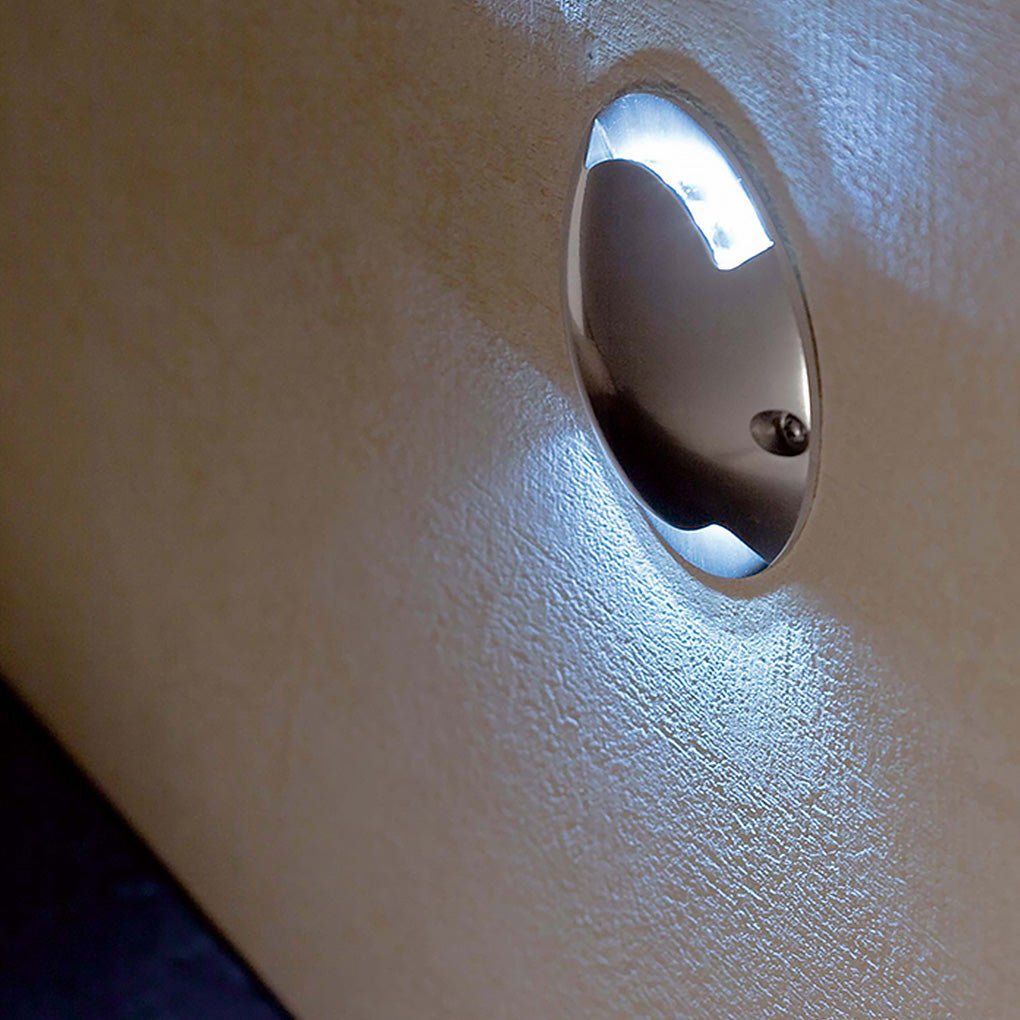 Round DC12V Modern Recessed LED Step Lights Waterproof Underground Garden Deck Lighting-Lighom