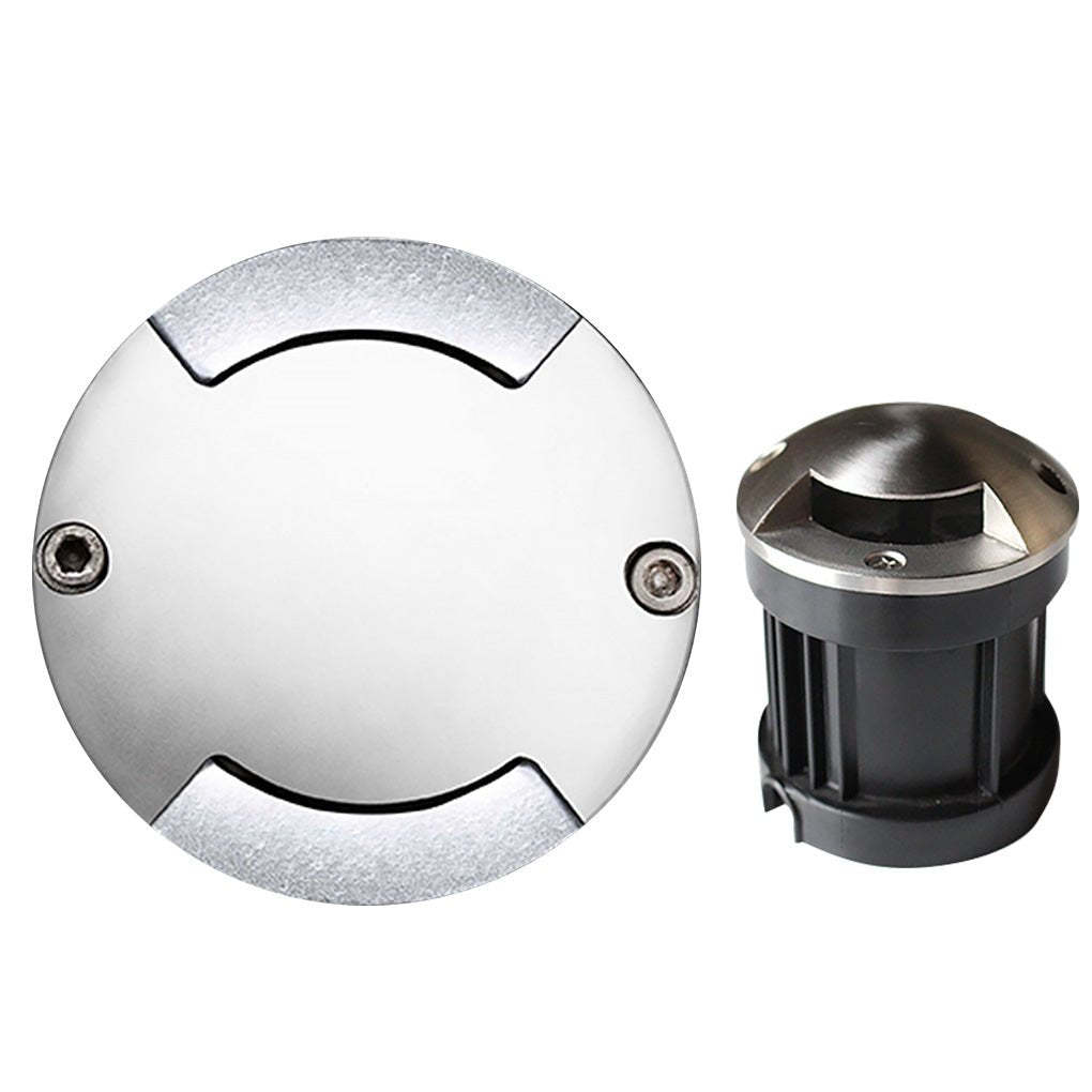 Round DC12V Modern Recessed LED Step Lights Waterproof Underground Garden Deck Lighting-Lighom