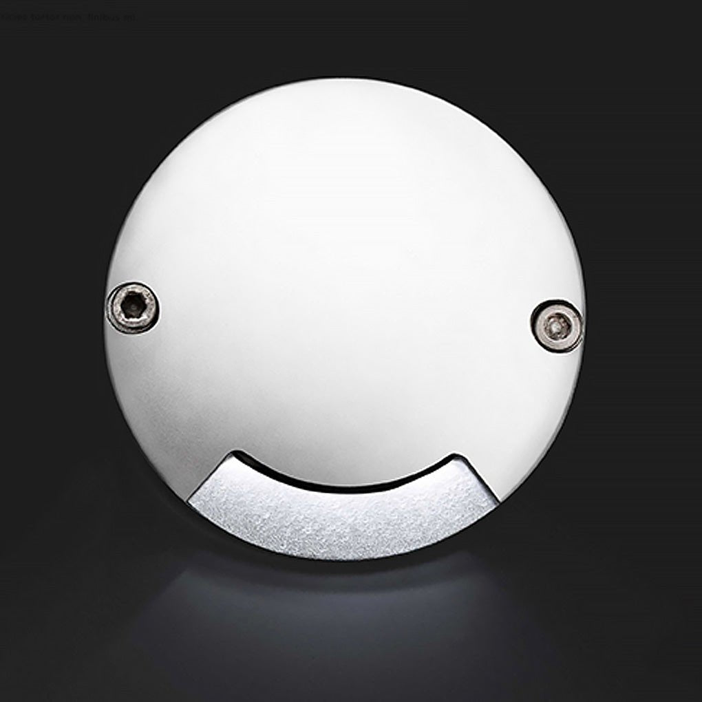 Round DC12V Modern Recessed LED Step Lights Waterproof Underground Garden Deck Lighting-Lighom
