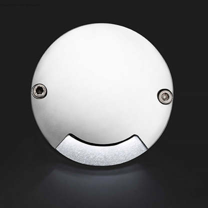 Round DC12V Modern Recessed LED Step Lights Waterproof Underground Garden Deck Lighting-Lighom