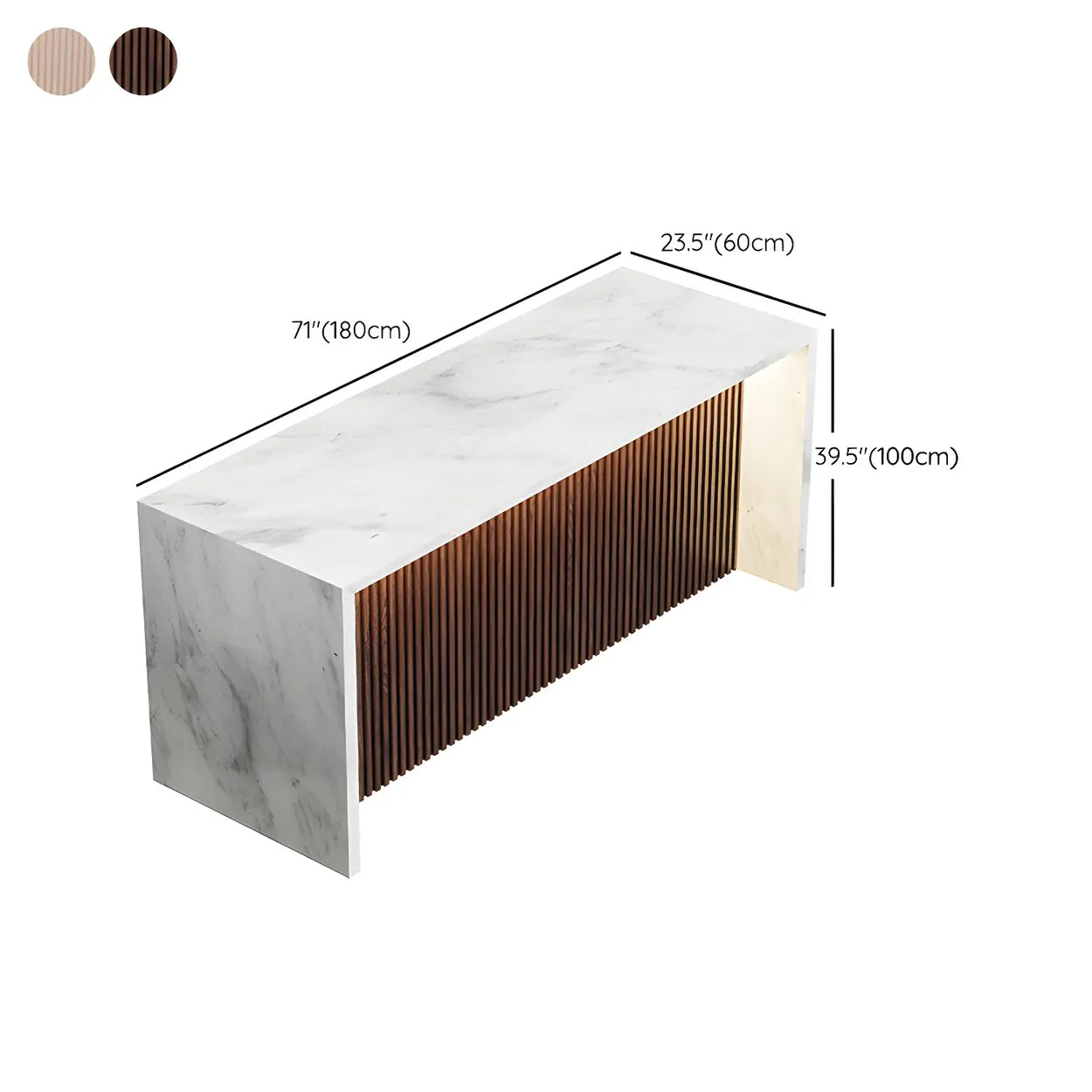 Modern LED White Marble Tall Bar Table — White / Table Only