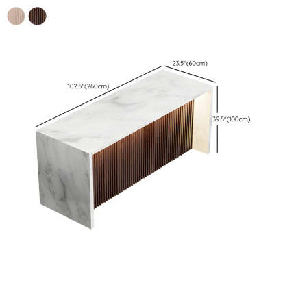 Modern LED White Marble Tall Bar Table — White / Table Only