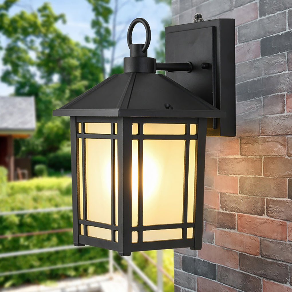 LED Outdoor Induction Exterior Wall Light Waterproof Wall Light with Light Sensing-Lighom