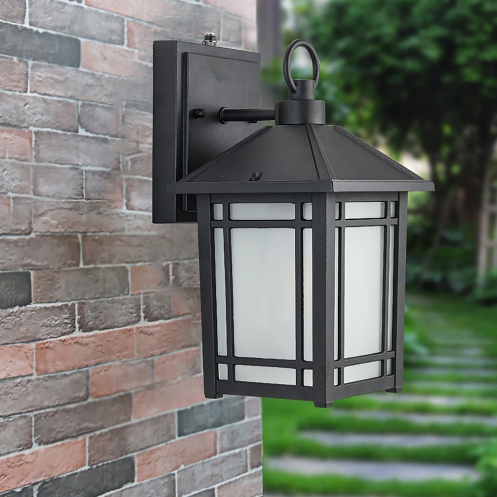 LED Outdoor Induction Exterior Wall Light Waterproof Wall Light with Light Sensing-Lighom