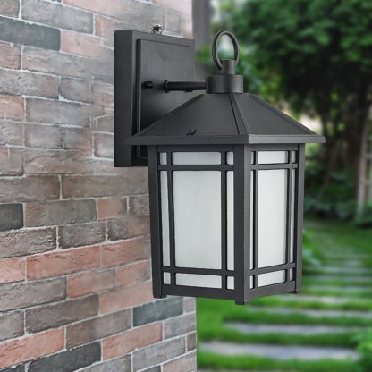 LED Outdoor Induction Exterior Wall Light Waterproof Wall Light with Light Sensing-Lighom