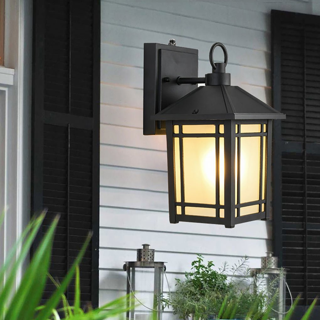 LED Outdoor Induction Exterior Wall Light Waterproof Wall Light with Light Sensing-Lighom