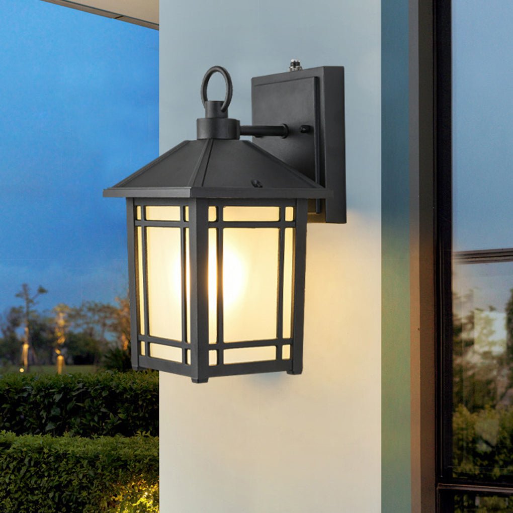 Lighom modern light-sensing exterior black outdoor wall lighting