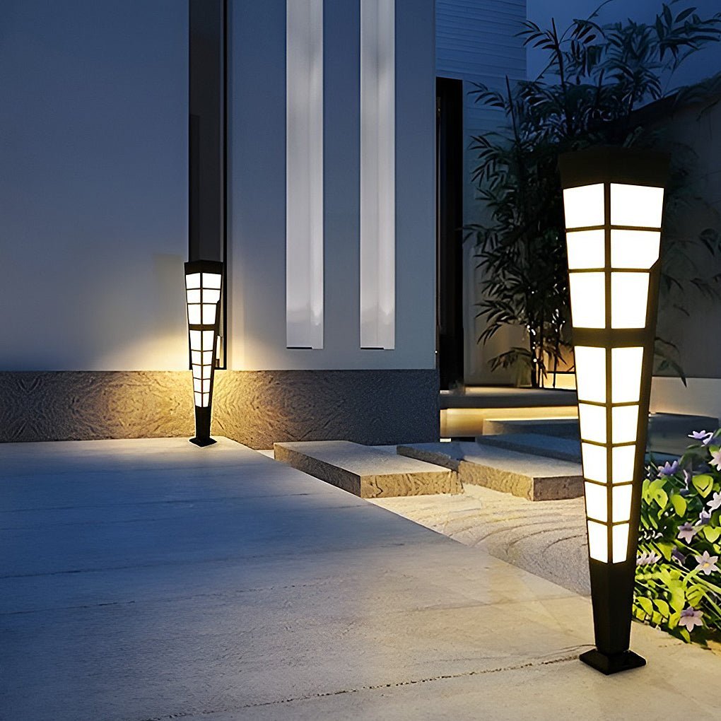 LED Outdoor Post Lights Garden Lights Outside Lights Geometric Shaped Patio Lights-Lighom