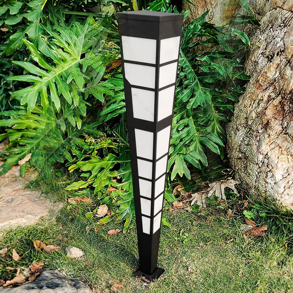 LED Outdoor Post Lights Garden Lights Outside Lights Geometric Shaped Patio Lights-Lighom