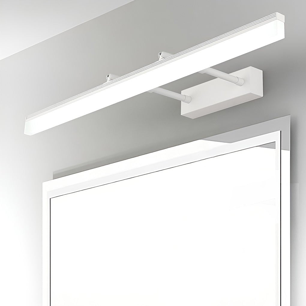 Retractable Over Mirror Bathroom Vanity Light with Acrylic Bar and Stainless Steel Fixture-Lighom