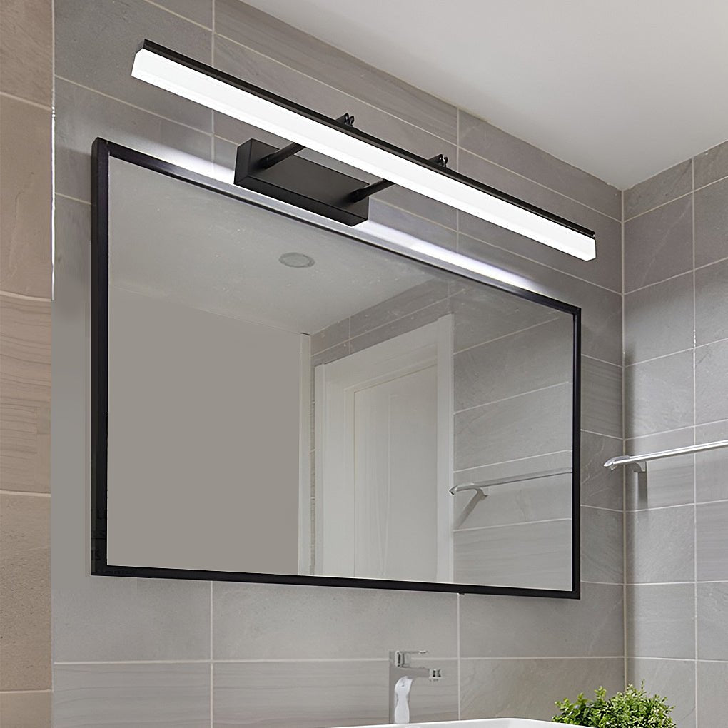Retractable Over Mirror Bathroom Vanity Light with Acrylic Bar and Stainless Steel Fixture-Lighom