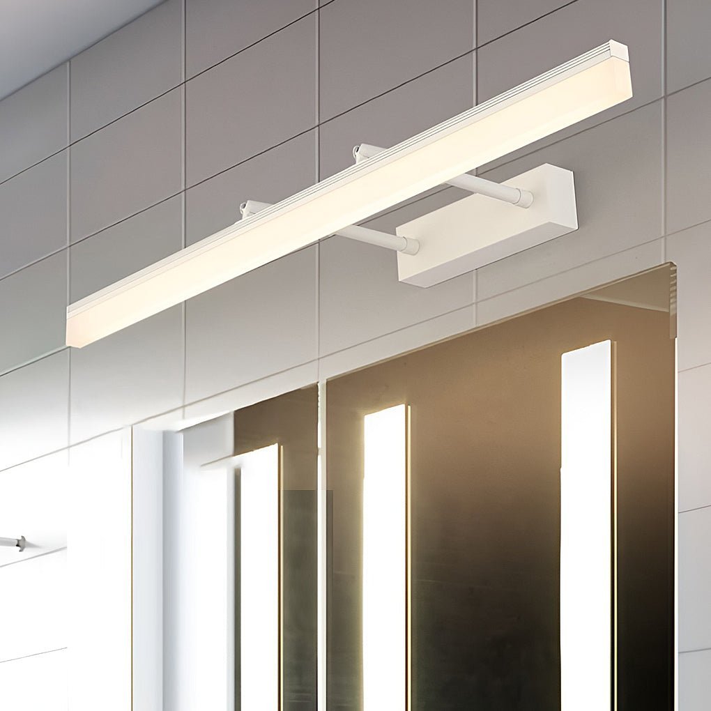 Retractable Over Mirror Bathroom Vanity Light with Acrylic Bar and Stainless Steel Fixture-Lighom
