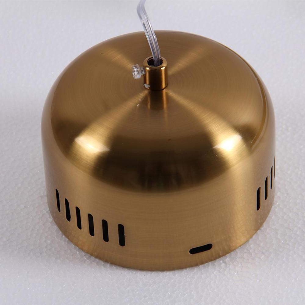 1-Light Metal Glass Minimalist Linear Round Pendant