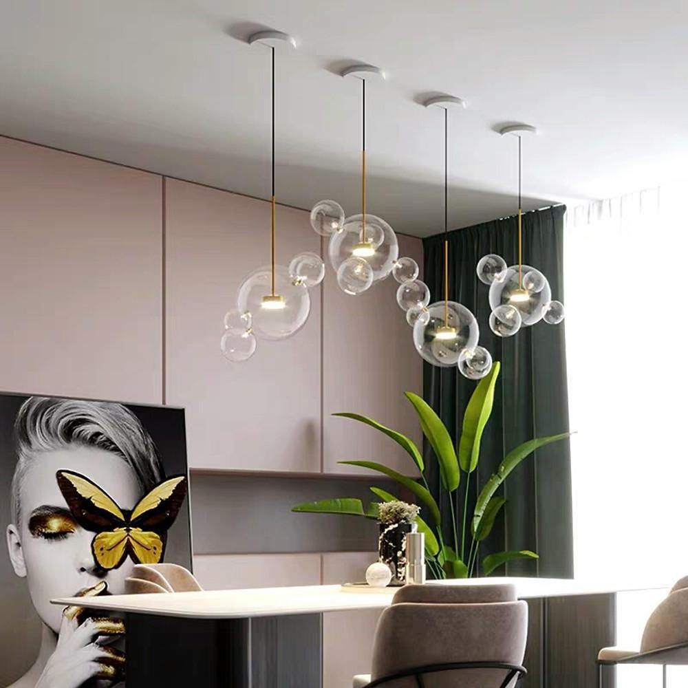 Globe Bubble Glass Pendant Light Modern Pendant Lighting-Lighom