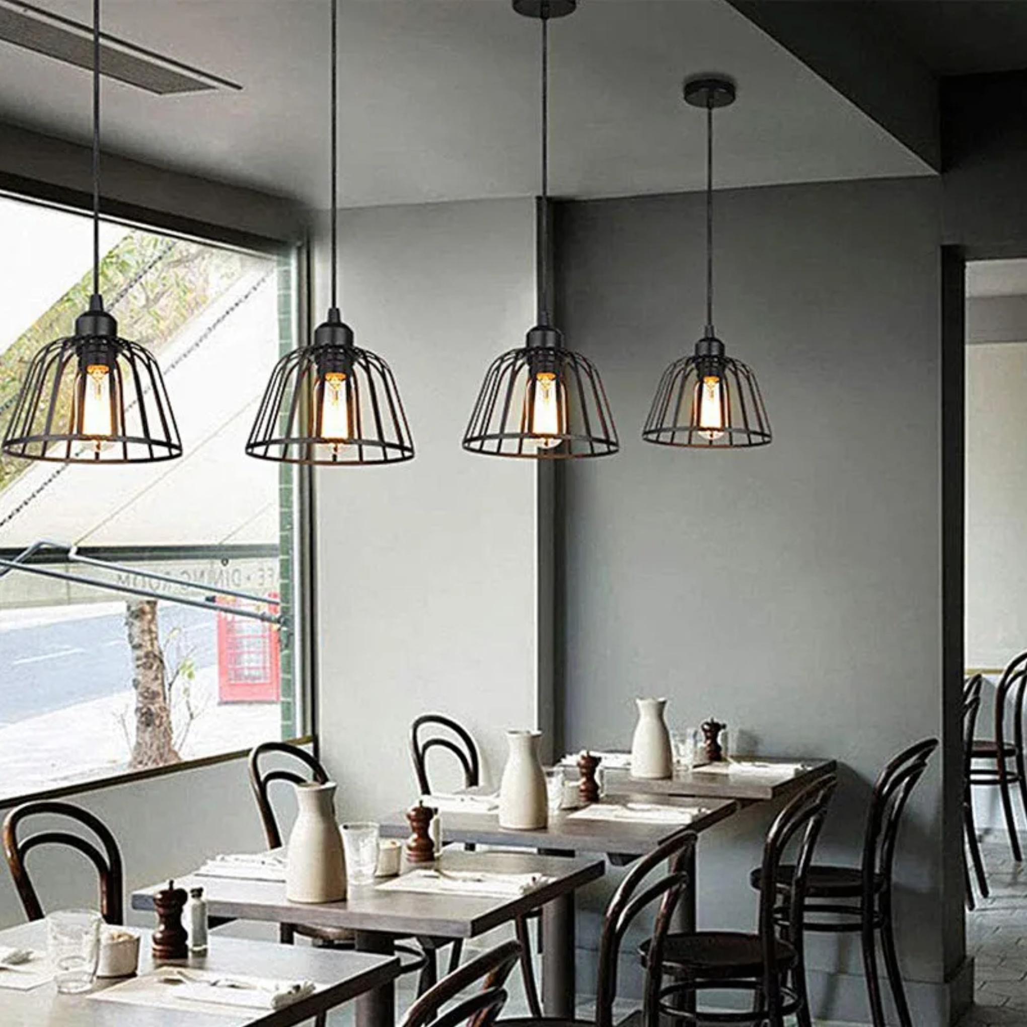 Lighom modern retro cage iron pendant lighting — 1-Light / 6W