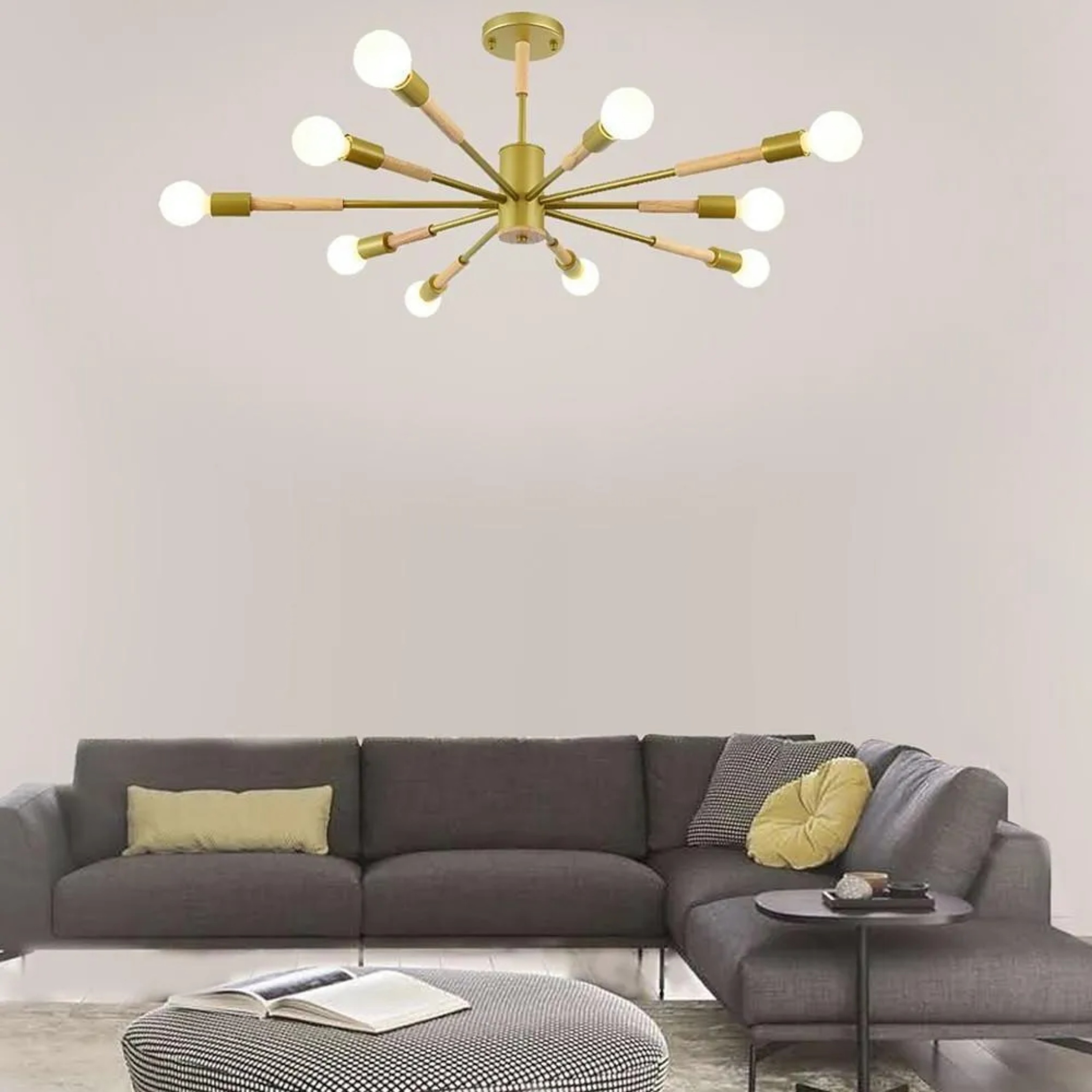 Lighom nordic 10-light metal chandeliers — White