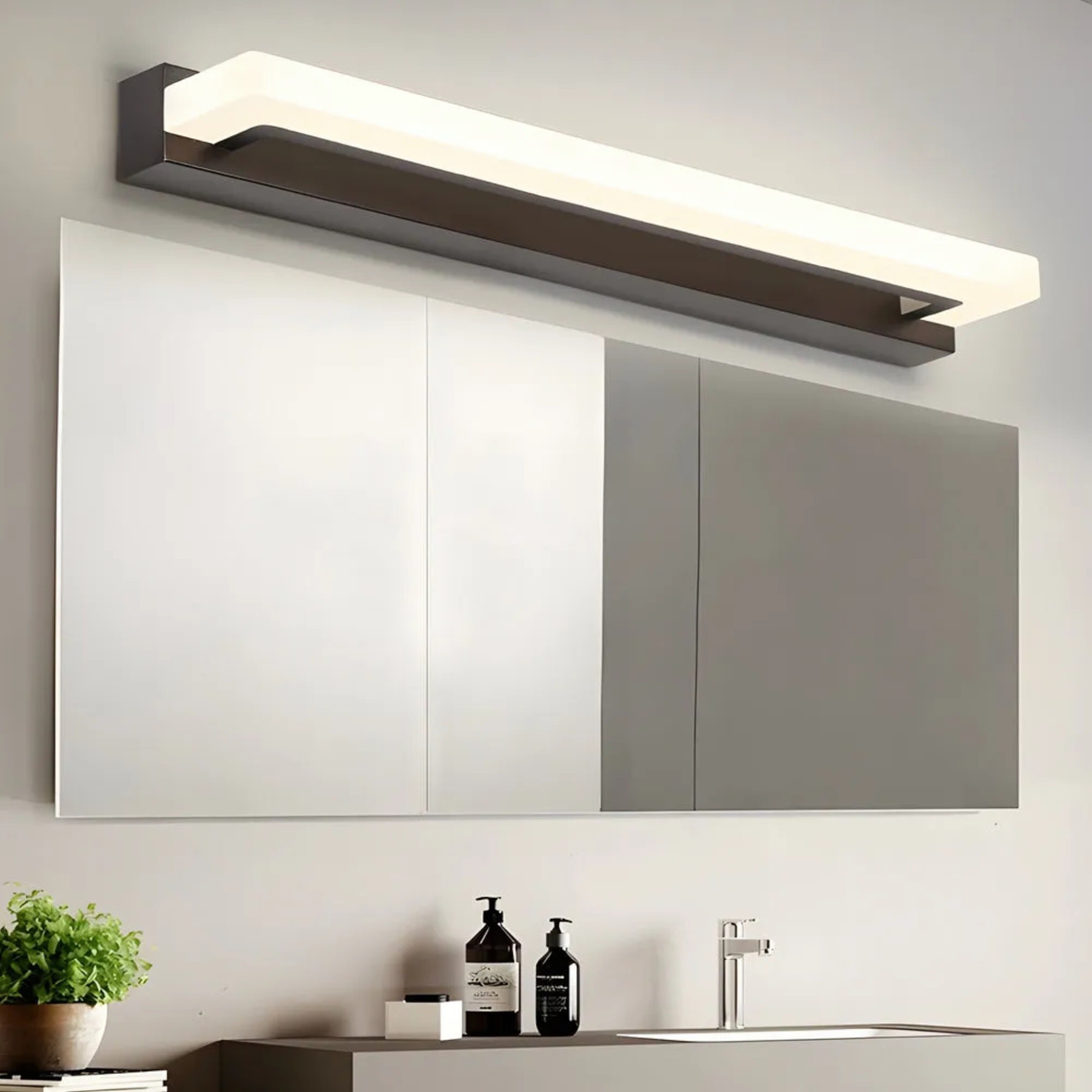 Filter mesh synthetic bathroom vanity lighting — Cool White (6000K)