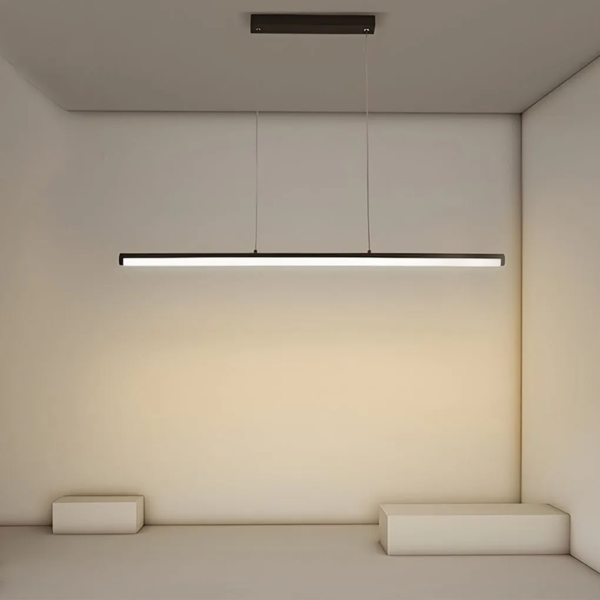 Modern matte warm pendant lighting in synthetic — Cool White (6000K)