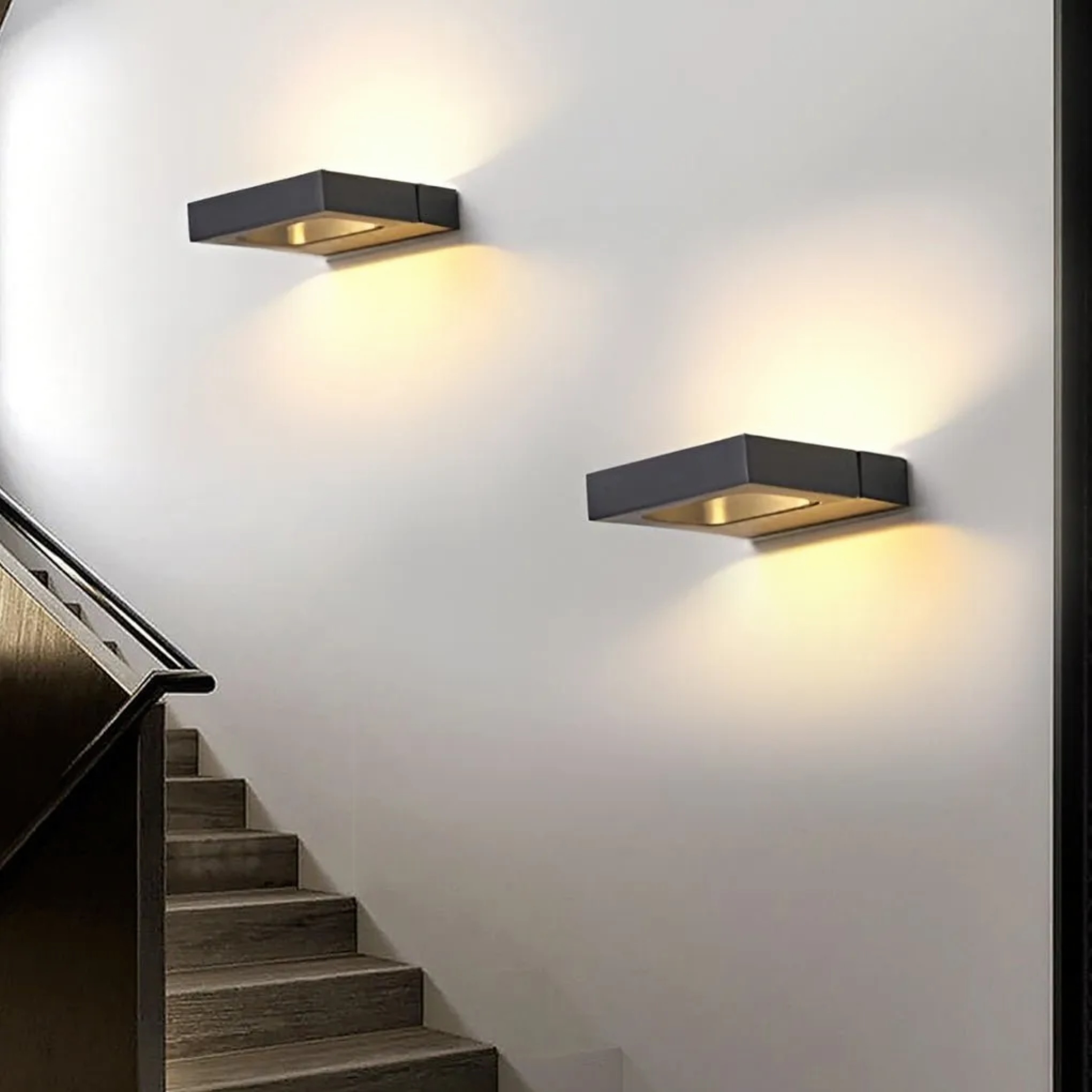Lighom industrial 360 rotatable black wall sconces in metal — Matte Black